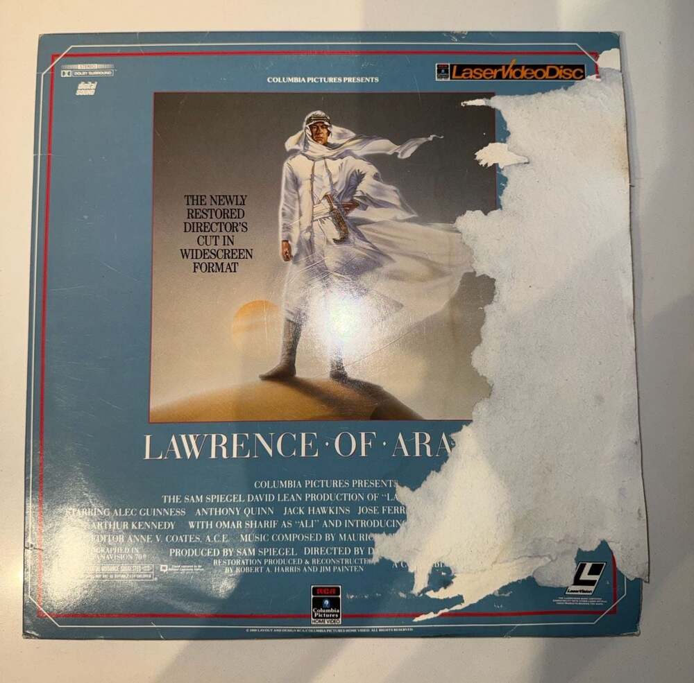 Lawrence of Arabia LaserDisc (1989) Newly Restored Director's Cut